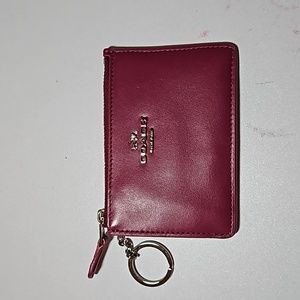 Coach leather mini id card case